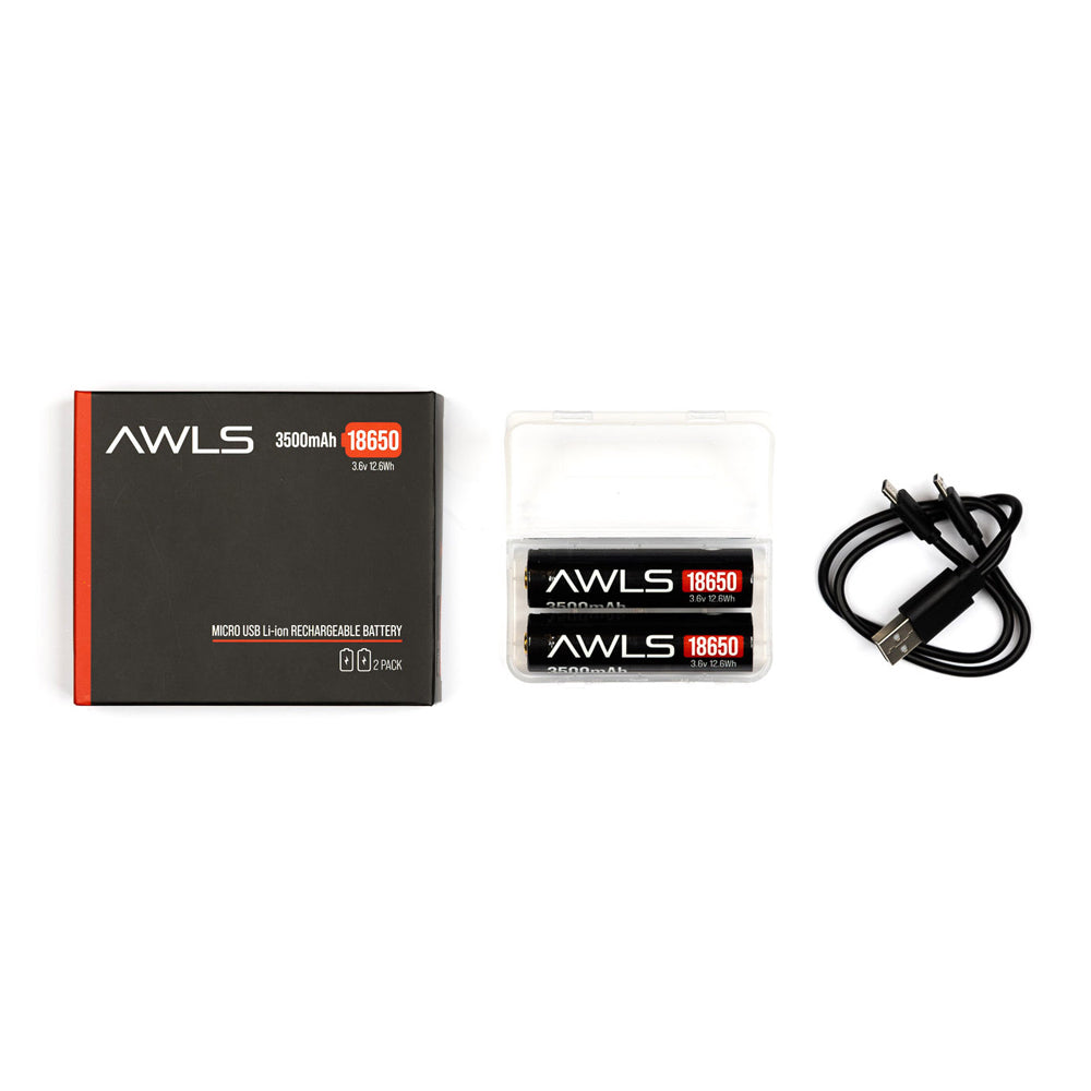 HRT AWLS 18650 Rechargeable Battery, USB Batteries, circuit protection, Dual charging, HRT, Tactical Gear, Tactical Training, Weapon Mounted Light, Tactical Light, mlok, cnc, MOLLE, PAL, military, police, law enforcement, infantary,