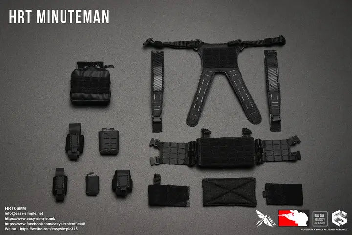 HRT 1/6 Minuteman Figure, tactical vest, bodyarmor vest, multicam, mlok, cnc, MOLLE, PAL, military, police, law enforcement, infantary, Tactical Gear, Plate Carrier, Chest Harness, Placard, Tactical Training, Weapon Mounted Light,