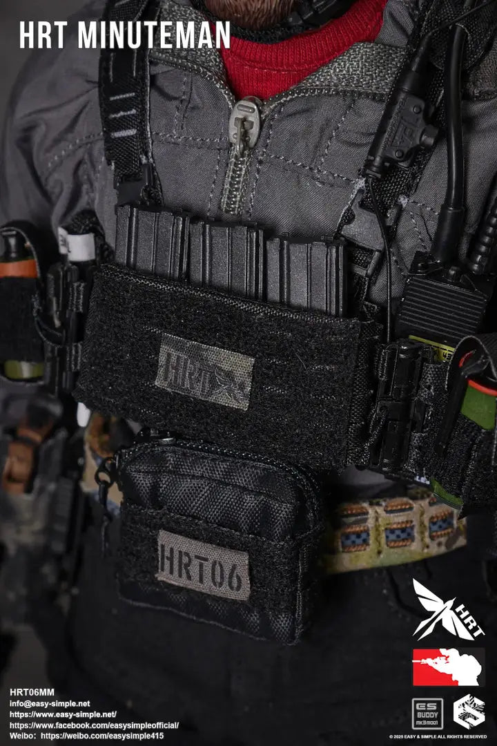 HRT 1/6 Minuteman Figure, tactical vest, bodyarmor vest, multicam, mlok, cnc, MOLLE, PAL, military, police, law enforcement, infantary, Tactical Gear, Plate Carrier, Chest Harness, Placard, Tactical Training, Weapon Mounted Light,