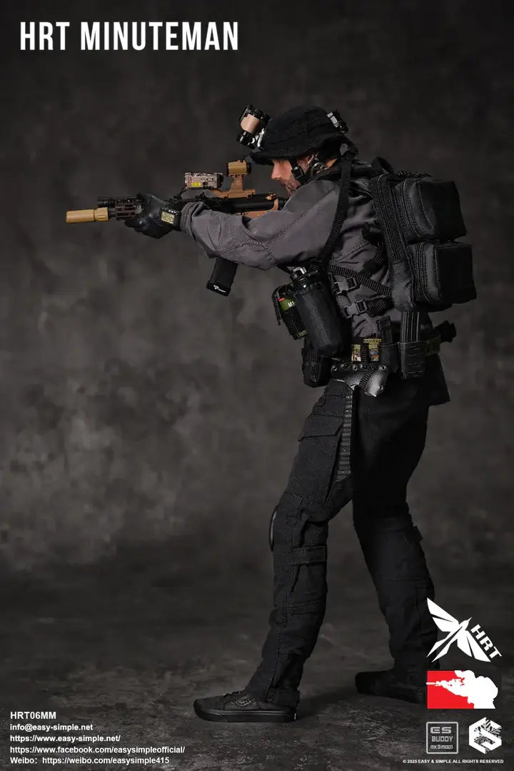 HRT 1/6 Minuteman Figure, tactical vest, bodyarmor vest, multicam, mlok, cnc, MOLLE, PAL, military, police, law enforcement, infantary, Tactical Gear, Plate Carrier, Chest Harness, Placard, Tactical Training, Weapon Mounted Light,