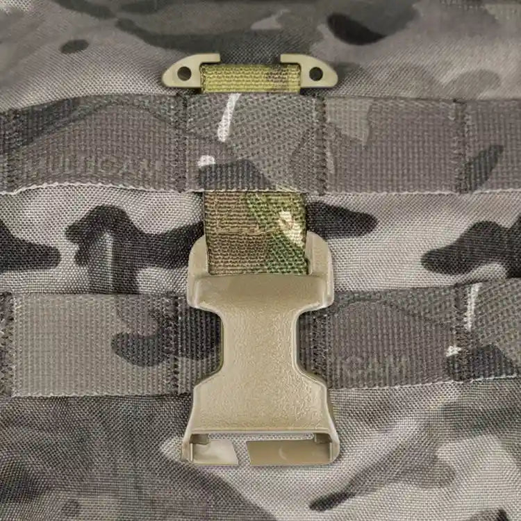 HRT Placard Buckle Adapter, Web Mounted Buckle, Tactical Training, Tactical Gear, Quick Attach HD MOLLE, Web Mounted Buckle, police, Plate Carrier, Placard, PAL, MOLLE, mlok, military, law enforcement, infantary, cnc, Chest Harness,