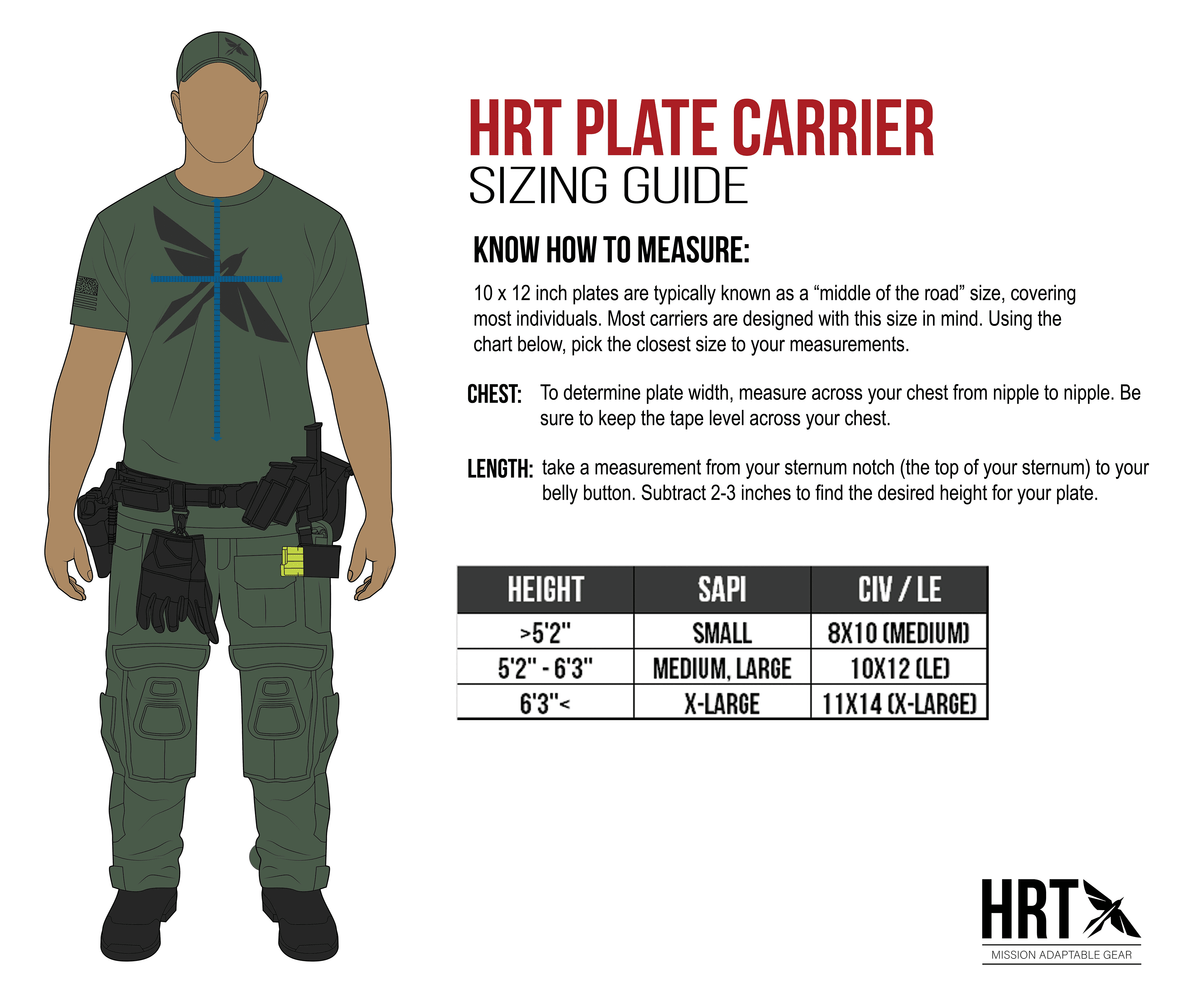 Plate Carrier Sizing HRT Tactical Gear