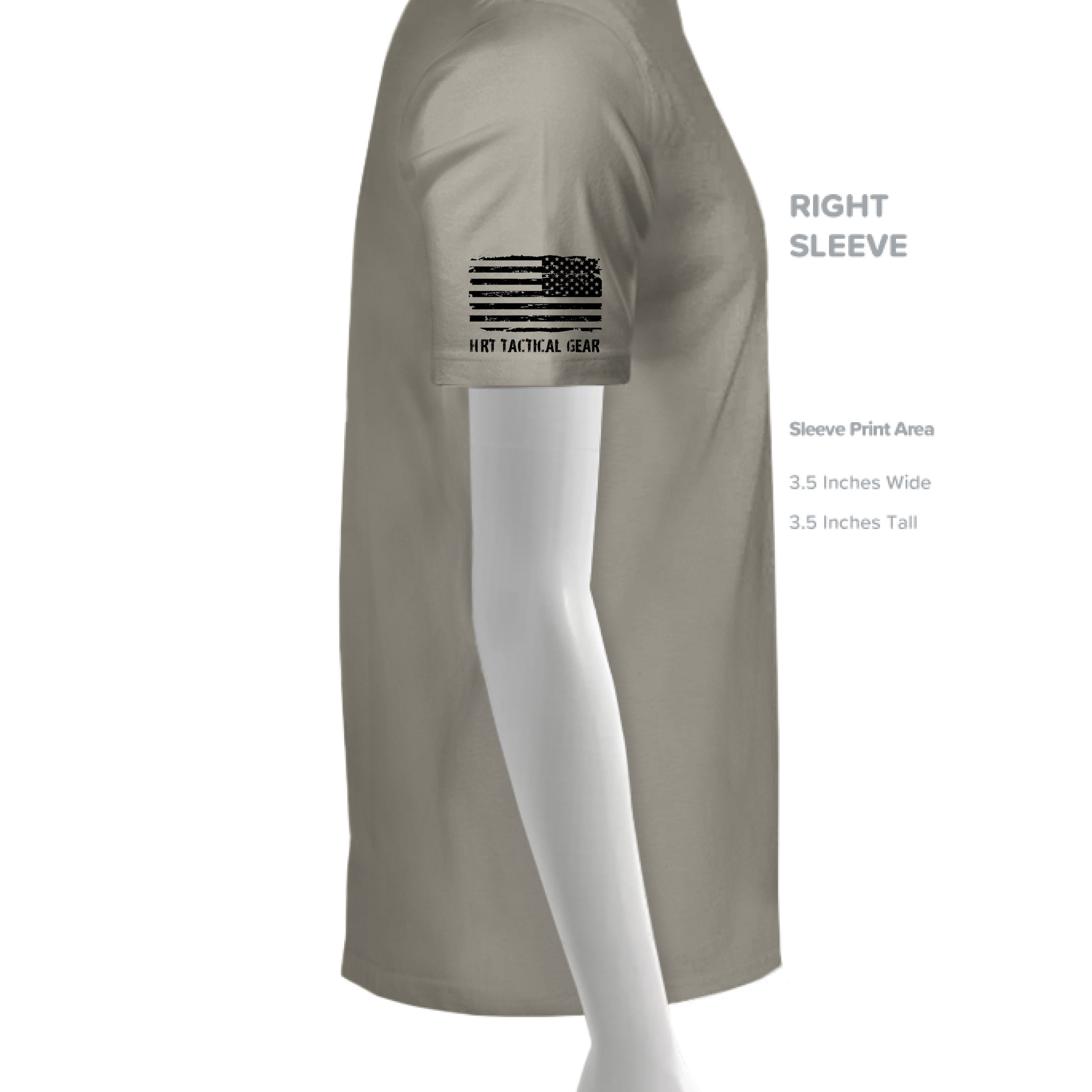 Warm Gray - SLEEVE_RIGHT, HRT Apparel, HRT Hoodie, HRT Shirt, Tactical Gear, Military Gear, HRT Tactical Gear, Tactial Things,