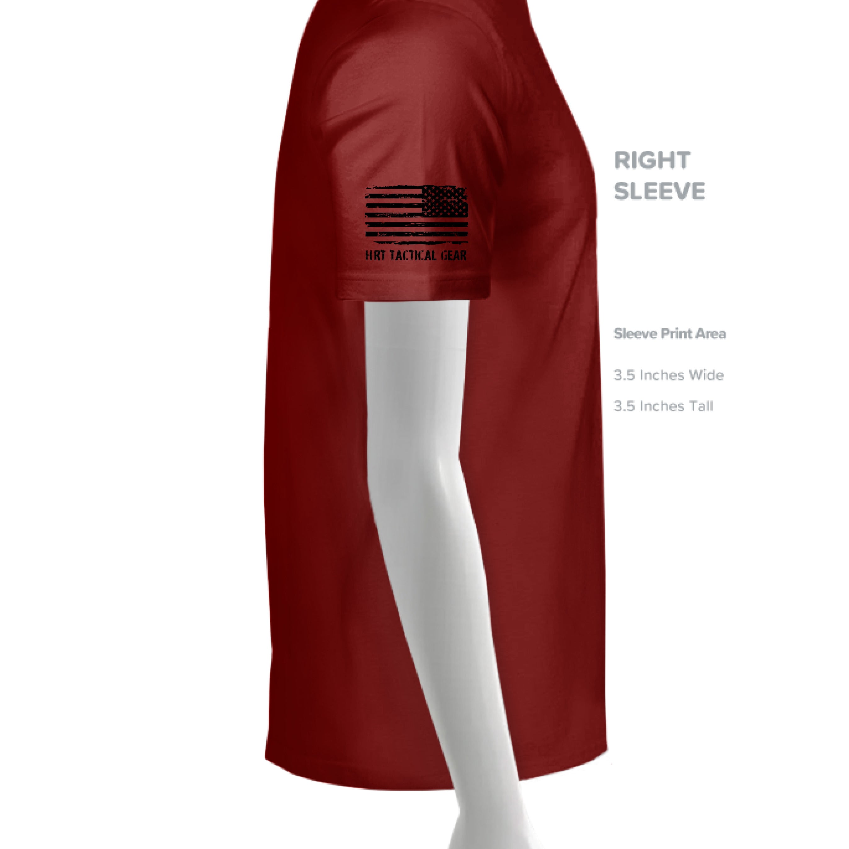 Cardinal - SLEEVE_RIGHT,  HRT Apparel, HRT Hoodie, HRT Shirt, Tactical Gear, Military Gear, HRT Tactical Gear, Tactial Things,