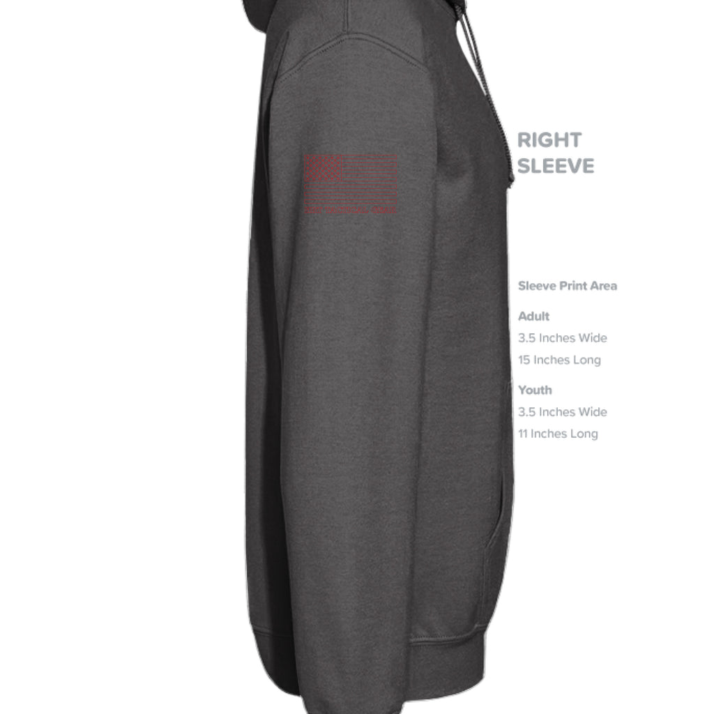 GRAPHITE BLACK - SLEEVE_RIGHT, HRT Apparel, HRT Hoodie, HRT Shirt, Tactical Gear, Military Gear, HRT Tactical Gear, Tactial Things,