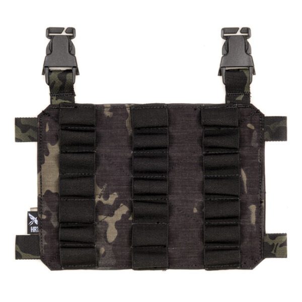HRT Shotgun Placard <ul> <li>Placard features 3 rows of 7 elastic sections</li> <li>21 shell capacity</li> <li>Holds 1-3/4 to 2-3/4” Shells</li> <li>500 Denier Cordura placard</li> <li>Duraflex Buckle attachment system</li> <li>placard measures 9.25” x 7”</li> </ul> HRT Tactical Gear