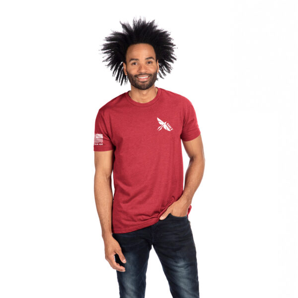 HRT Red Round T-Shirt With Flag Logo <ul> <li>Slightly heathered Red t-shirt with HRT flag graphic front American flag on the sleeve and HRT logo in the back</li> <li class="product-details-sublist__item">60% combed ringspun cotton/40% polyester jersey</li> <li class="product-details-sublist__item">4.3 oz.</li> <li class="product-details-sublist__item">Fabric laundered for reduced shrinkage</li> <li class="product-details-sublist__item">Tear-away label</li> </ul> HRT Tactical Gear