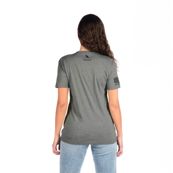 HRT Logo T-Shirt Gray <ul> <li>Slightly heathered Gray t-shirt with HRT graphic front, American flag on the sleeve and HRT logo on the back</li> <li class="product-details-sublist__item">60% combed ringspun cotton/40% polyester jersey</li> <li class="product-details-sublist__item">4.3 oz.</li> <li class="product-details-sublist__item">Fabric laundered for reduced shrinkage</li> <li>Size is true to fit, order a size up for a baggy fit</li> <li class="product-details-sublist__item">Tear-away label</li> </ul> HRT Tactical Gear