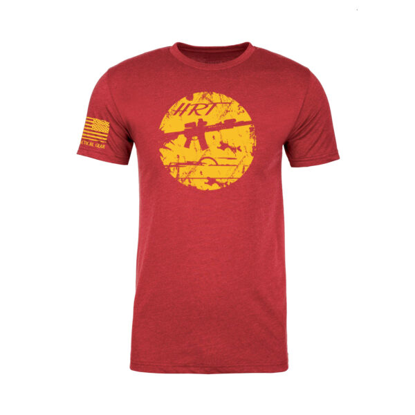 HRT Sunset T-Shirt, Sunset Logo T-Shirt, HRT Tactical Gear, mlok, cnc, MOLLE, PAL, military, police, law enforcement, infantary,